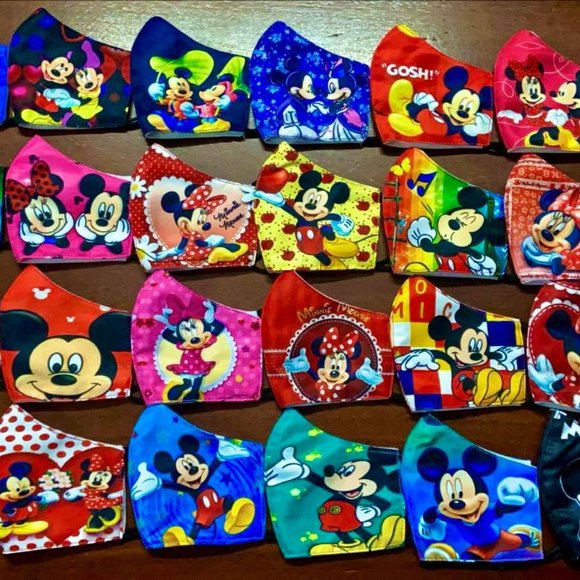 3x HANDMADE duck animal mickey mouse FACE COVER MASK New - Picture 1 of 15